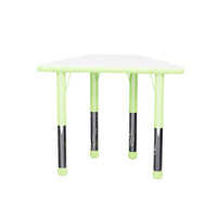 Bureau d'étudiant avec plateau trapézoïdal, table et chaise combinées pour enfants, idéal pour l'enseignement scolaire octogonal
