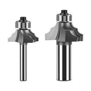 <span class=keywords><strong>Fraise</strong></span> à moulurer classique en carbure pour le travail du bois, avec queue de 1/4 et 1/2 pouce, diamètres 6 et 12 mm, double R, avec roulement - Product Image 2