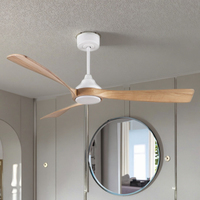 Ventilateur de plafond en bois avec télécommande lumineuse Caractéristiques de la décoration intérieure Conception de type chair