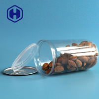 710ml Cilindervormige BPA-vrije, voedselveilige, lekvrije verpakking van plastic (PET) voor chocolade, gedroogde dadels, fruit, snacks, koekjes en gelei.