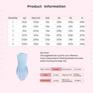 6-16 Kids Girls All Style Dancing <b>Dresses</b> Lyrical <b>Dance</b> <b>Dress</b> With Built-In Briefs For Suits Stage Performances <b>Dance</b> Classes - Product Image 6
