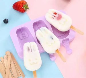 New Dễ Thương Silicone Ice Pop Khuôn Tái Sử Dụng Dễ Dàng Phát Hành Popsicle Khuôn Tự Làm Ice Pop <span class=keywords><strong>Maker</strong></span> Với Nắp Ice Cream Popsicle Khuôn - Product Image 6