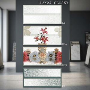 Azulejos de pared de cerámica con flor de loto árabe de 300x600mm, diseño moderno Digital de 12x24 para sala de estar Interior de Arabia Saudita - Product Image 3