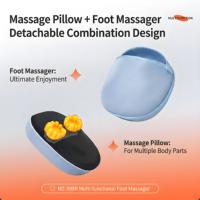 Masseur électrique pour les pieds en peluche, machine de massage des pieds Shiatsu 3D avec chaleur, appareil de soin des pieds en velours doux pour la relaxation à domicile