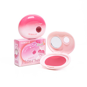 Balsamo 2 in 1 per labbra e guance, multiuso, con specchio e spugnetta, portatile, per trucco viso e labbra. - Product Image 3