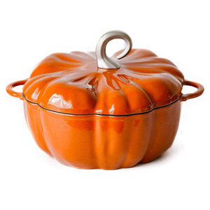 Olla de Cocina Tipo Cacerola, Horno Holandés de Hierro Fundido Esmaltado de 22/24 cm, Forma de Calabaza, <span class=keywords><strong>Cocotte</strong></span> para Cocina, Precio de Fábrica - Product Image 2