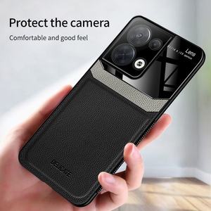 Funda de teléfono protectora de lente de plexiglás con textura de cuero de lujo <span class=keywords><strong>para</strong></span> <span class=keywords><strong>Oppo</strong></span> Reno 12 9 8 7 6 5 4 A1 Pro 9 Pro + 8T SE 2 <span class=keywords><strong>Z</strong></span> - Product Image 4