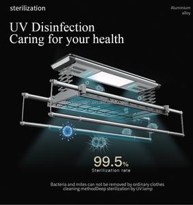 Smart Electric Clothes Drying Rack With LED <b>Lighting</b> Stainless Steel Telescopic Design For Balcony Use - Product Image 2