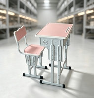 Ensemble bureau et chaise pour enfants, réglable en hauteur, directement de l'usine, mobilier scolaire pour salle de classe avec personnalisation OEM