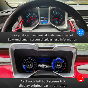 Acar Gen 5th LCD Bảng điều khiển kỹ thuật số <span class=keywords><strong>Dash</strong></span> Đồng hồ đo công tơ mét Bảng điều khiển kỹ thuật số cụm cho Camaro 2010-2015 - Product Image 2