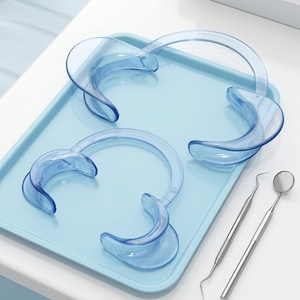 <strong>Dental</strong> Cheek Retractor Skylun SA08 Autoclavable Blue Clear <strong>Mouth</strong> <strong>Opener</strong> 100% Bamboo CE Certified Class I Teeth Whitening - Product Image 1