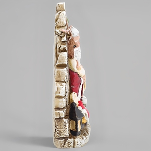 Statua <span class=keywords><strong>di</strong></span> Babbo Natale Inginocchiato con Bambino Gesù, Statua <span class=keywords><strong>di</strong></span> Babbo Natale per Esterni, Statua <span class=keywords><strong>di</strong></span> Babbo Natale Cantante - Product Image 3