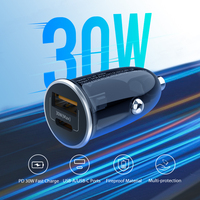 Chargeur de voiture USB C mini 30W, adaptateur allume-cigare, accessoires de voiture pour iPhone, Galaxy et plus