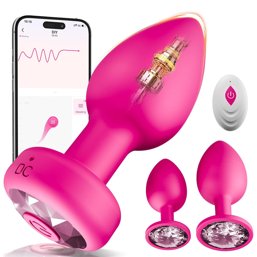 Rouge-2 plugs anaux non fonctionnels-1 plug anal vibrant