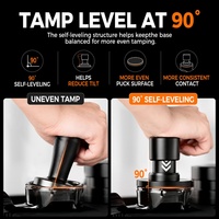 Tamper à café Ikape Impact Espresso, ressort plat, base en acier inoxydable, calibré, tamper à café commercial