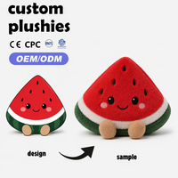 Boneka Semangka Super Lembut Custom Grosir OEM/ODM Irisan Melon Lucu untuk Hadiah Ulang Tahun Anak Pereda Stres