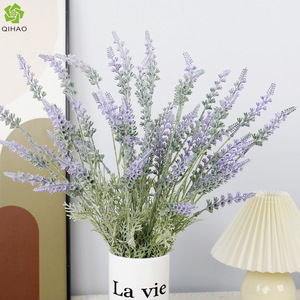 Ramo de lavanda artificial, 5 ramas moradas, 12 ramas moradas, flores de plástico de alta simulación para decoración del hogar, accesorios para bodas - Product Image 4