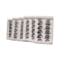 Cils professionnels personnalisés, 5 paires, effet œil de chat, demi-soie, bande complète, style naturel, longueur personnalisée, livres de cils, sans cruauté, réutilisables