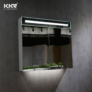 Tường đầy đủ gương khách sạn phòng tắm LED đầy đủ chiều dài gương với ánh sáng - Product Image 4