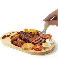 Mini plateau individuel en bambou pour charcuterie - Plateau à fromage, cadeau pour l'inauguration de la maison, fête prénuptiale, anniversaire