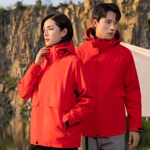 Autumn Winter Fleece Lined <b>3</b> In <b>1</b> Windproof Breathable Hooded Mountaineering <b>Jacket</b> For Men <b>Women</b> Outdoor Hiking Clothing <b>S</b> M L - Product Image 3