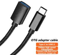 Convertisseur de câble adaptateur femelle USB C vers USB 3.2 Gen2 OTG pour téléphones/ordinateurs portables/tablettes, 10Gbps haute vitesse, prise en charge de la connexion