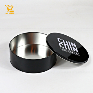 Tinsmaker Lattina Rotonda Nera per Biscotti, Snack, Dolci e Torte con Coperchio, Personalizzabile con Logo, OEM e ODM, Grado Alimentare - Product Image 4