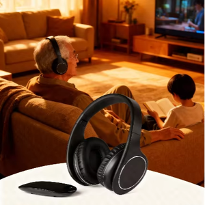 HiFi Wireless Headphones <strong>TV</strong> <strong>Computer</strong> FM Radio Headphone DA660 Mini Transmitter Audio Inputs for All <strong>TVs</strong> - Product Image 1