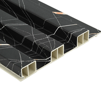 Panneaux muraux en PVC 3D imperméables, panneaux muraux décoratifs à rainures pour revêtement intérieur