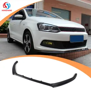 Honghang Wholesale Automotive Parts ABS Carbon Fiber front bumper diffuser lip splitter For vw polo front bumper2014-2018