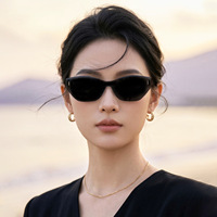 Lunettes de soleil sans monture à bords coupés, protection UV, style mode, monture unique, verres irréguliers de qualité supérieure, style influenceur, vente en gros