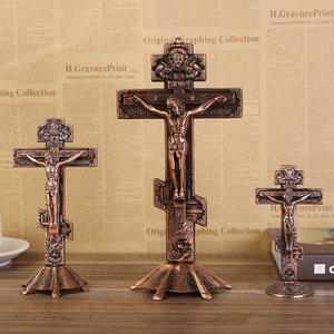 la Iglesia figuras crucifijo Jesús Cristo en el soporte <span class=keywords><strong>de</strong></span> pared Cruz religioso antiguo Altar casa decoración <span class=keywords><strong>de</strong></span> la capilla - Product Image 2