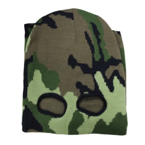 Biểu Tượng Tùy Chỉnh Người Đàn Ông Và Phụ Nữ Camo Đan Đầy Đủ Mặt Bìa Balaclava Xe Máy <span class=keywords><strong>3</strong></span> Lỗ Trượt Tuyết Mặt Nạ Beanies Mũ Trong Số Lượng Lớn - Product Image 2