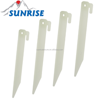 57286B # Piquet de tente en plastique phosphorescent de 20 cm pour activités de plein air, équipement de camping doublé, matériau PP