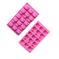 025 Katzen-Gesicht Lebensmittelechte Silikon-Schokoladenform für Kuchendekoration