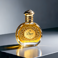 Flacon de parfum mat personnalisé, en verre plaqué or, style baroque, gaufré, haut de gamme, pour parfum, OEM ODM, conception de logo personnalisé, Reed