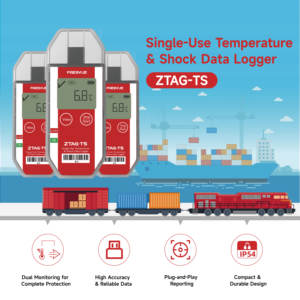 Registrador de Dados de Choque e Temperatura ZTAG-TS com Proteção IP54 para Logística Global de Frete Marítimo e Aéreo - Product Image 6