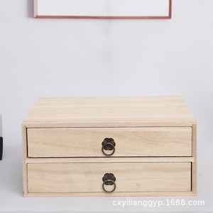 Wooden Tea <b>Cake</b> <b>Box</b> Rectangle 8cm High Handmade <b>Gift</b> Packaging Storage Drawer <b>Box</b> - Product Image 2