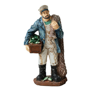 Captain And Sailor Figurine Resin 2Pcs Tabletop Decorative Ornaments For Bar Cafe <b>Window</b> Display - Product Image 4