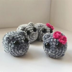 Buồn <span class=keywords><strong>hamster</strong></span> sang trọng với âm nhạc Đồ chơi sang trọng Mặt dây chuyền Keychain Kawaii Crochet sang trọng móc búp bê quà tặng cho trang trí - Product Image 2