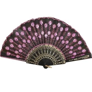 Abanico Plegable Estilo Gitano Europeo, Ecológico, Diseño Multicolor de Pavo Real, Nuevo Estilo Floral Musical, Material de Papel para Fiestas - Product Image 2