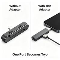 Adaptateur audio portable USB-C en gros avec support de téléphone et microphone pour diffusion en direct et recharge de smartphone