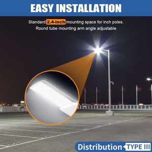 Éclairage public LED 200W 150W 100W pour parkings, éclairage commercial et industriel, lampadaires extérieurs, lampadaires de type Shoebox - Product Image 4