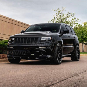 3 Piezas para Jeep Grand Cherokee SRT 2012-2016 SRT8, Alerón Delantero para Parachoques, Estilo Fibra de Carbono, Kit de Carrocería Blanco y Rojo - Product Image 2