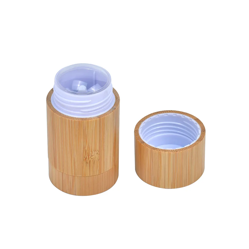 Tubo deodorante di bambù 15ml 30ml 50ml 75g contenitore di deodorante in plastica vuota di bambù