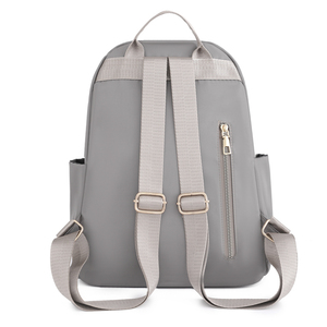 Grey Women Travel School <b>Backpack</b> With Detachable <b>Mini</b> Coin Purse Water Resistant - Product Image 3