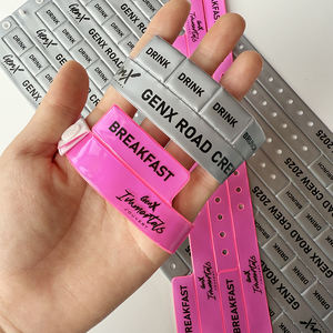 Pulsera Inteligente de <span class=keywords><strong>PVC</strong></span> Vinílico Desechable y Personalizable con Impresión a Medida, Pulsera de Un Solo Uso para Eventos - Product Image 2