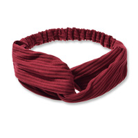 Bandeau élastique en tricot de style européen-américain pour femmes, couleur unie, 25x6cm, pour le yoga, le sport, le lavage du visage, vente en gros