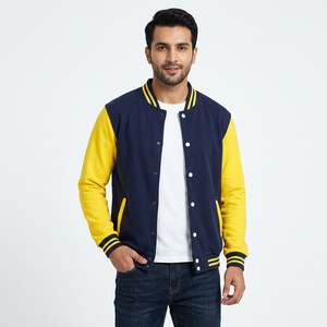 Blousons universitaires pour hommes, tailles plus, personnalisables avec logo, style uni ou à lettres, collection 2025, vente en gros, blousons vierges pour hommes - Product Image 1