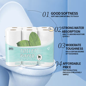 2025 Bestseller LangQiao Eco Bamboe Pulp Zacht Toiletpapier voor Thuisgebruik met Hoge Absorberende Eigenschappen Standaard Rol - Product Image 6